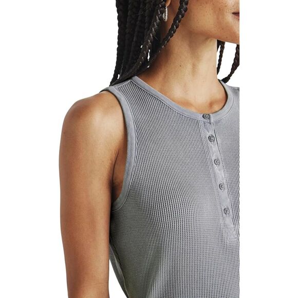 Splendid Women's Bethany Henley Tank Gray Size XL NWT - Picture 4 of 5